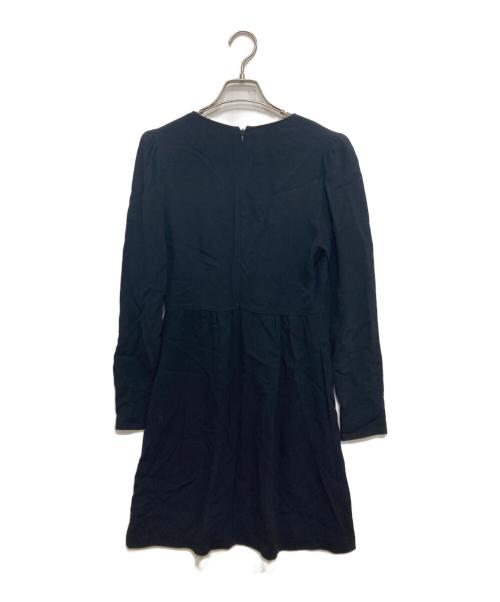 RED VALENTINO（レッドヴァレンティノ）RED VALENTINO (レッドヴァレンティノ) リボンデザインワンピース ブラック サイズ:40の古着・服飾アイテム