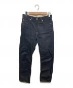 MOMOTARO JEANS桃太郎ジーンズ）の古着「#500 STANDARD NARROW STR/セルビッチデニムパンツ」｜ブラック