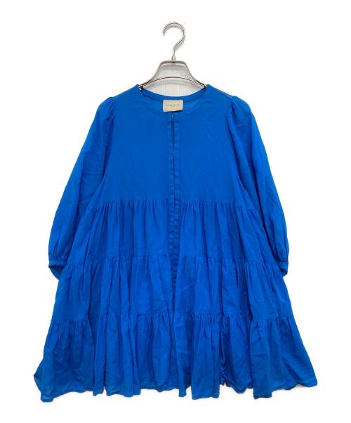 UNITED ARROWS（ユナイテッドアローズ）UNITED ARROWS (ユナイテッドアローズ) ティアード 6SL ブラウス ブルー サイズ:FREEの古着・服飾アイテム