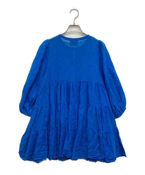 UNITED ARROWS（ユナイテッドアローズ）UNITED ARROWS (ユナイテッドアローズ) ティアード 6SL ブラウス ブルー サイズ:FREEの古着・服飾アイテム