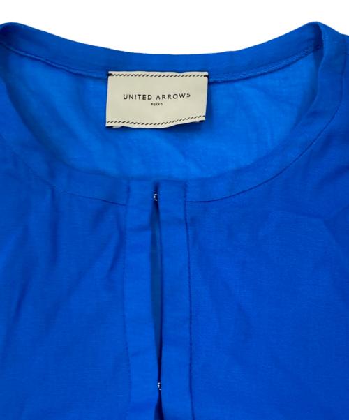 UNITED ARROWS（ユナイテッドアローズ）UNITED ARROWS (ユナイテッドアローズ) ティアード 6SL ブラウス ブルー サイズ:FREEの古着・服飾アイテム