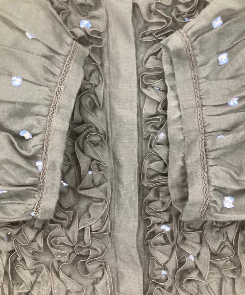 UNITED ARROWS（ユナイテッドアローズ）UNITED ARROWS (ユナイテッドアローズ) 2トーン ドットジャガード ブラウス ブラック サイズ:FREEの古着・服飾アイテム