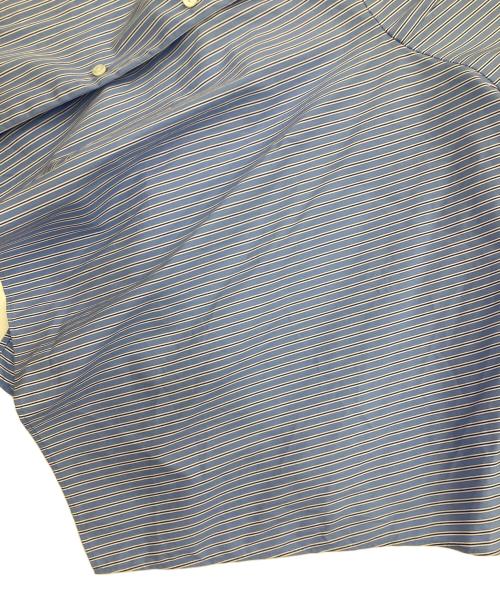 UNITED ARROWS（ユナイテッドアローズ）UNITED ARROWS (ユナイテッドアローズ) ペプラム ストライプ ノースリーブブラウス ブルー サイズ:FREEの古着・服飾アイテム