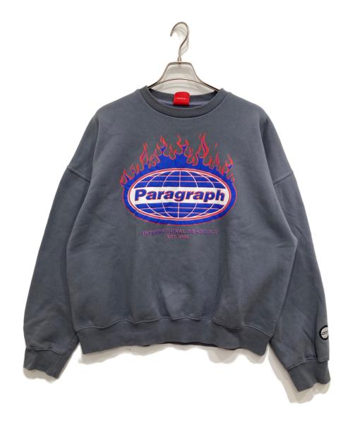 paragraph（パラグラフ）paragraph (パラグラフ) ファイヤーロゴスウェット グレー サイズ:2の古着・服飾アイテム
