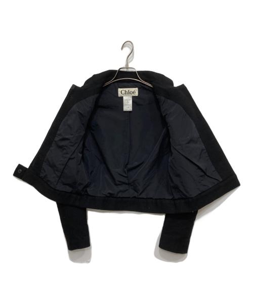 Chloe（クロエ）Chloe (クロエ) スタンドカラージャケット ブラック サイズ:36の古着・服飾アイテム