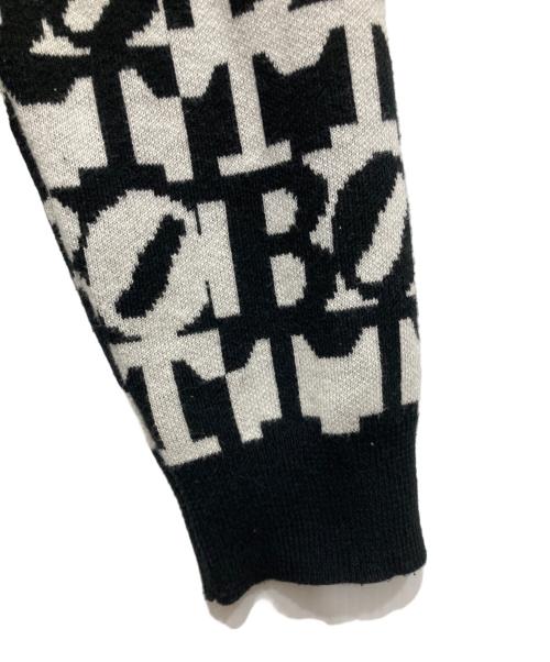 BoTT（ボット）BoTT (ボット) クルーネKK8総柄ニット ブラック サイズ:Lの古着・服飾アイテム