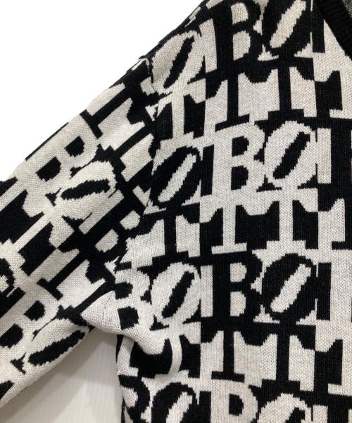 BoTT（ボット）BoTT (ボット) クルーネKK8総柄ニット ブラック サイズ:Lの古着・服飾アイテム