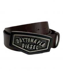DIESEL（ディーゼル）の古着「ロゴバックルベルト」｜ブラウン