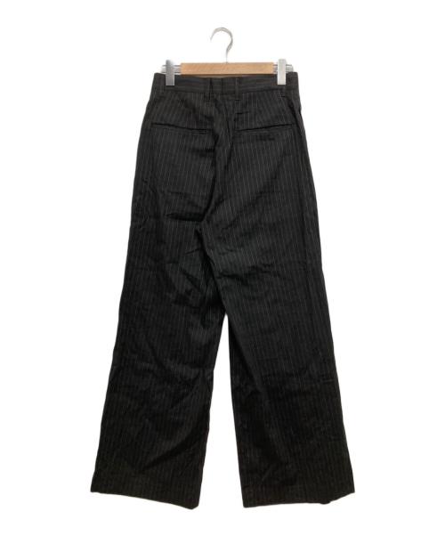 edition（エディション）edition (エディション) リネンストレッチラップスラックス ブラック サイズ:SIZE36の古着・服飾アイテム