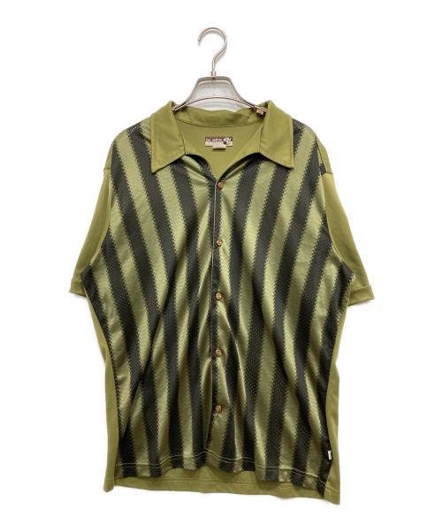 BC ETHIC（ビーシーエシック）BC ETHIC (ビーシーエシック) 90’s メッシュ切替オープンカラーシャツ カーキ サイズ:Lの古着・服飾アイテム