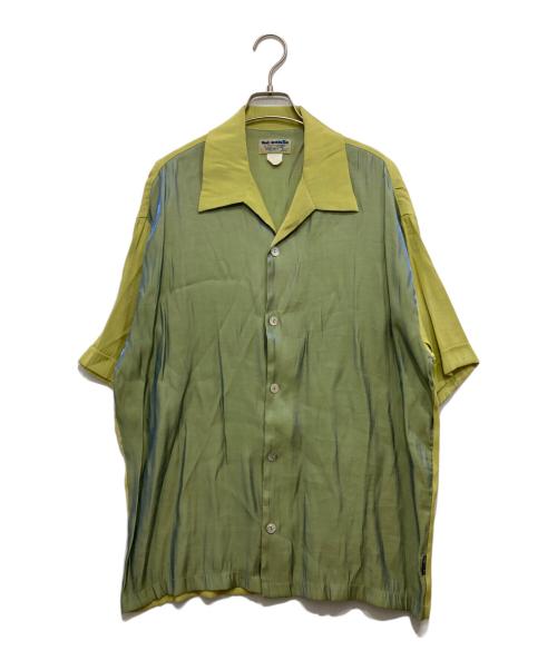 BC ETHIC（ビーシーエシック）BC ETHIC (ビーシーエシック) 80-90's オープンカラーシャイニーシャツ カーキ サイズ:XLの古着・服飾アイテム