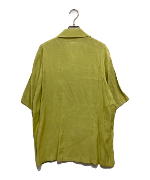 BC ETHIC（ビーシーエシック）BC ETHIC (ビーシーエシック) 80-90's オープンカラーシャイニーシャツ カーキ サイズ:XLの古着・服飾アイテム