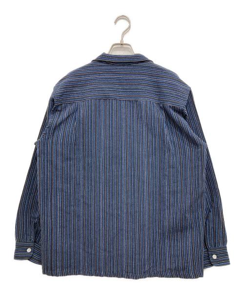 BACKERS（バッカーズ）BACKERS (バッカーズ) マルチストライプシャツ ネイビー サイズ:Mの古着・服飾アイテム