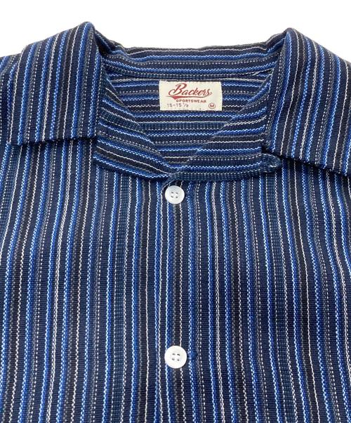 BACKERS（バッカーズ）BACKERS (バッカーズ) マルチストライプシャツ ネイビー サイズ:Mの古着・服飾アイテム