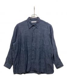 INDIVIDUALIZED SHIRTS（インディビジュアライズドシャツ）の古着「リネンシャツ」｜ブルー