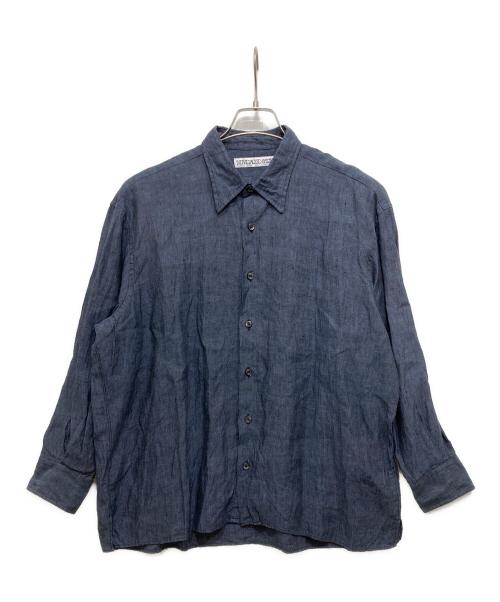 INDIVIDUALIZED SHIRTS（インディビジュアライズドシャツ）INDIVIDUALIZED SHIRTS (インディビジュアライズドシャツ) リネンシャツ ブルー サイズ:不明の古着・服飾アイテム