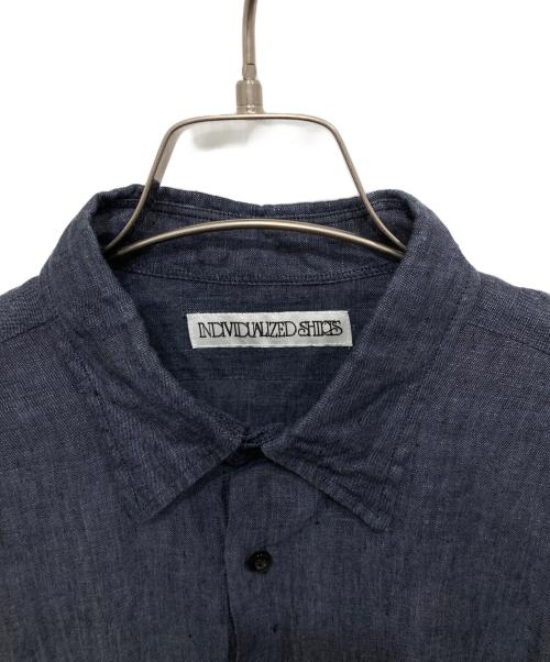 INDIVIDUALIZED SHIRTS（インディビジュアライズドシャツ）INDIVIDUALIZED SHIRTS (インディビジュアライズドシャツ) リネンシャツ ブルー サイズ:不明の古着・服飾アイテム