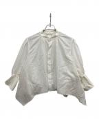 beautiful peopleビューティフルピープル）の古着「double-end leno cloth tuxedo blouse」｜ホワイト
