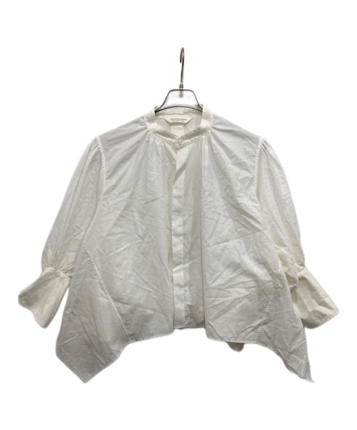 beautiful people（ビューティフルピープル）beautiful people (ビューティフルピープル) double-end leno cloth tuxedo blouse ホワイト サイズ:36の古着・服飾アイテム