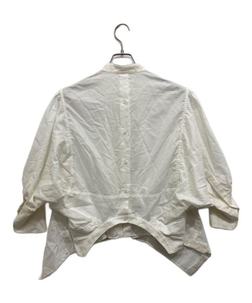 beautiful people（ビューティフルピープル）beautiful people (ビューティフルピープル) double-end leno cloth tuxedo blouse ホワイト サイズ:36の古着・服飾アイテム