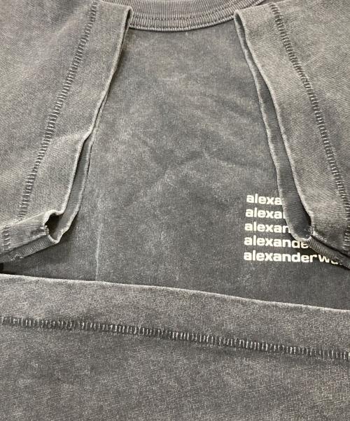 ALEXANDER WANG（アレキサンダー・ワン）ALEXANDER WANG (アレキサンダー・ワン) DTC SHRUKEN TEE WITH REPEAT LOGO T SHIRT ブラック サイズ:XSの古着・服飾アイテム