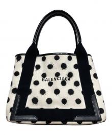 BALENCIAGA（バレンシアガ）の古着「ネイビーカバスS」｜ブラック×ホワイト