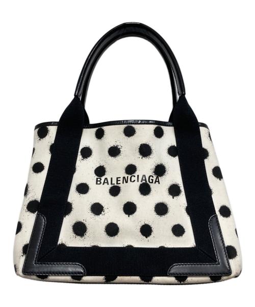 BALENCIAGA（バレンシアガ）BALENCIAGA (バレンシアガ) ネイビーカバスS ブラック×ホワイトの古着・服飾アイテム