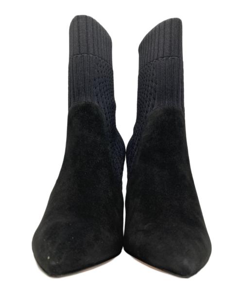 Gianvito Rossi（ジャンヴィト ロッシ）Gianvito Rossi (ジャンヴィト ロッシ) KATIE85/ニットショートブーツ ブラック サイズ:SIZE37の古着・服飾アイテム