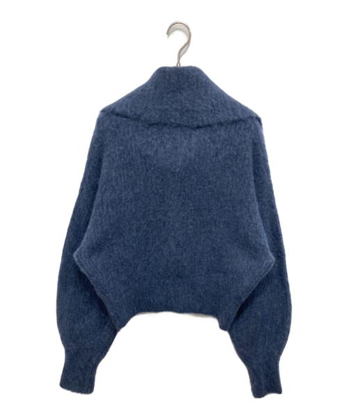 LE CIEL BLEU（ルシェルブルー）LE CIEL BLEU (ルシェルブルー) Shaggy Compact Cardigan/シャギージップカーディガン ネイビー サイズ:36の古着・服飾アイテム