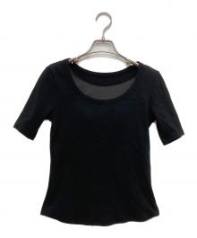 OUR WACOAL（アワー ワコレ）の古着「カップインTシャツ」｜ブラック
