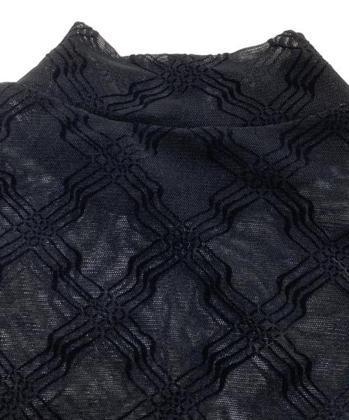 LE CIEL BLEU（ルシェルブルー）LE CIEL BLEU (ルシェルブルー) 長袖シアーカットソー ブラック サイズ:SIZE36の古着・服飾アイテム
