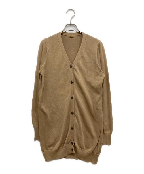 MUSE（ミューズ）MUSE (ミューズ) シルクコットンニットカーディガン ベージュ サイズ:FREEの古着・服飾アイテム