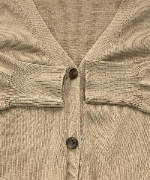 MUSE（ミューズ）MUSE (ミューズ) シルクコットンニットカーディガン ベージュ サイズ:FREEの古着・服飾アイテム