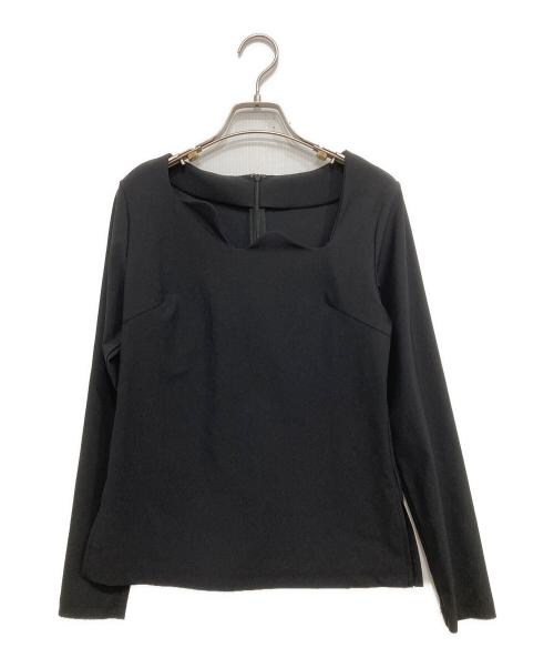 ELLIE（エリー）ELLIE (エリー) デフォルメネックトップス ブラック サイズ:FREEの古着・服飾アイテム