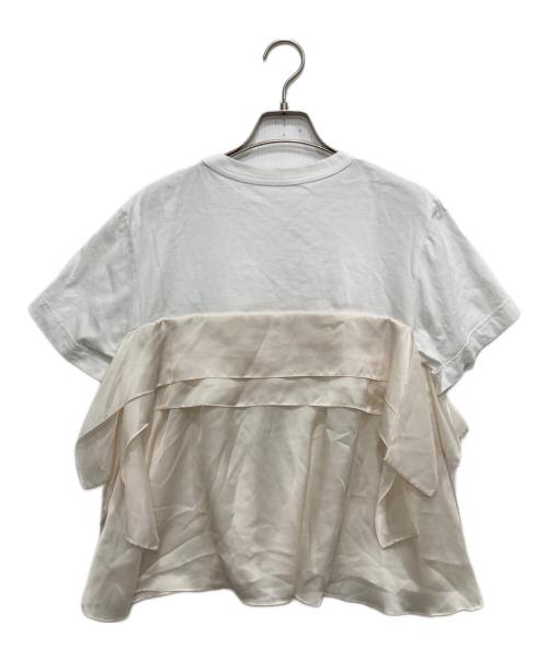 sacai（サカイ）sacai (サカイ) 切替半袖カットソー ホワイト サイズ:SIZE2の古着・服飾アイテム