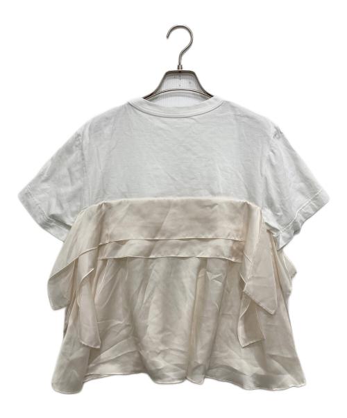 sacai（サカイ）sacai (サカイ) 切替半袖カットソー ホワイト サイズ:SIZE2の古着・服飾アイテム