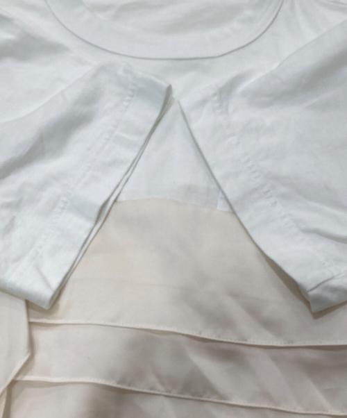 sacai（サカイ）sacai (サカイ) 切替半袖カットソー ホワイト サイズ:SIZE2の古着・服飾アイテム