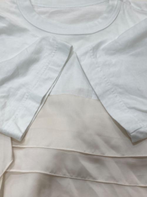 sacai（サカイ）sacai (サカイ) 切替半袖カットソー ホワイト サイズ:SIZE2の古着・服飾アイテム