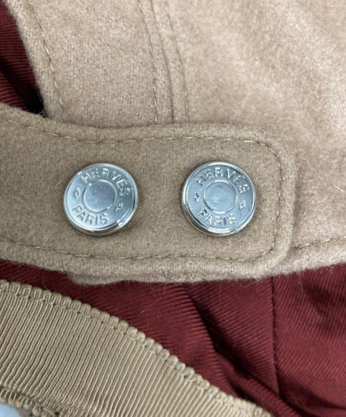 HERMES（エルメス）HERMES (エルメス) セレナ・リフトキャップ/カシミヤロゴキャップ ベージュ サイズ:57の古着・服飾アイテム