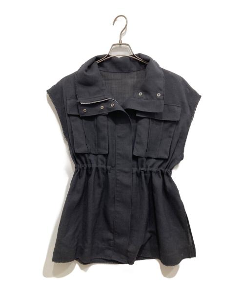 BABYLONE（バビロン）BABYLONE (バビロン) リネンライクミリタリージレ ブラック サイズ:Fの古着・服飾アイテム