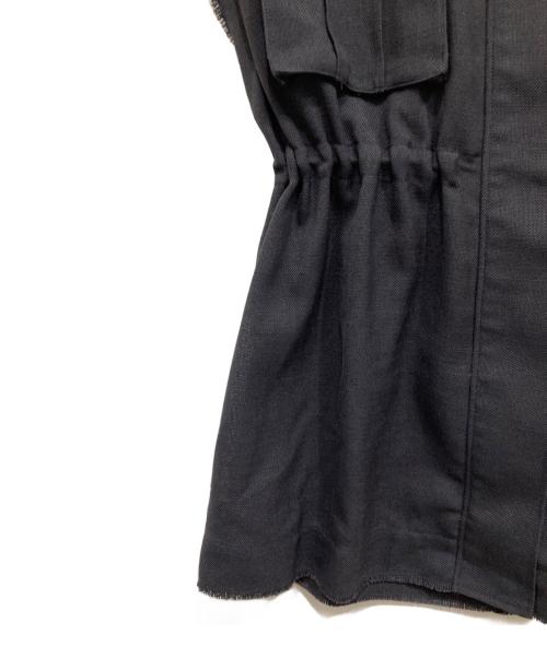 BABYLONE（バビロン）BABYLONE (バビロン) リネンライクミリタリージレ ブラック サイズ:Fの古着・服飾アイテム