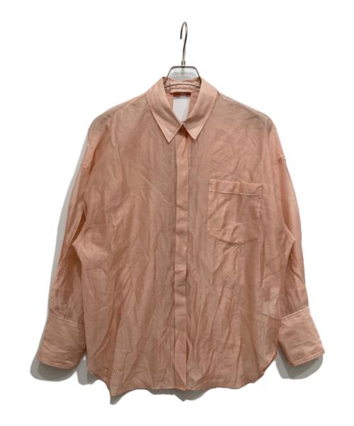 Rouge vif（ルージュヴィフ）Rouge vif (ルージュヴィフ) バックツィストシアーシャツ ピンク サイズ:Fの古着・服飾アイテム