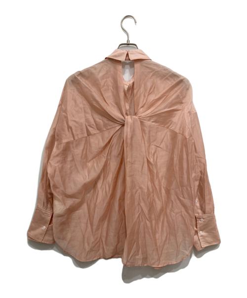 Rouge vif（ルージュヴィフ）Rouge vif (ルージュヴィフ) バックツィストシアーシャツ ピンク サイズ:Fの古着・服飾アイテム