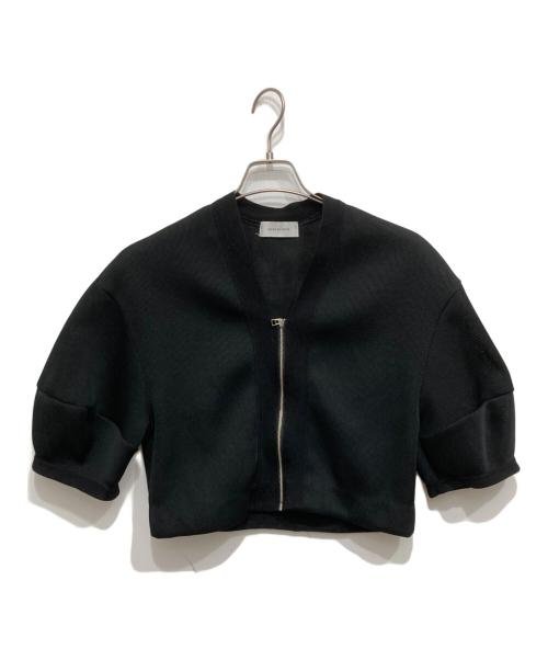 Adam et Rope（アダム エ ロペ）Adam et Rope (アダム エ ロペ) ッシュダンボールカーディガン ブラック サイズ:Fの古着・服飾アイテム