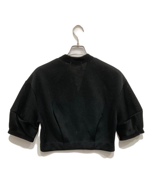 Adam et Rope（アダム エ ロペ）Adam et Rope (アダム エ ロペ) ッシュダンボールカーディガン ブラック サイズ:Fの古着・服飾アイテム