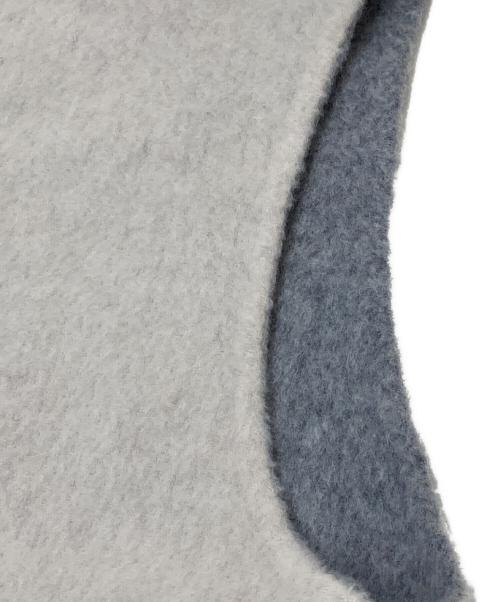 Risley（リズレー）RISLEY (リズレー) リバーシブルウールロングジレ ホワイト×グレー サイズ:FREEの古着・服飾アイテム