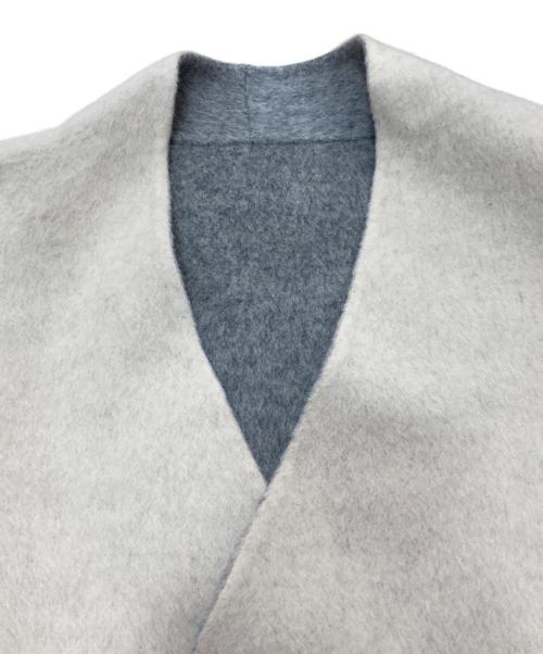 Risley（リズレー）RISLEY (リズレー) リバーシブルウールロングジレ ホワイト×グレー サイズ:FREEの古着・服飾アイテム