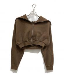 entire studios（エンタイアスタジオ）の古着「CROPPED FULL ZIP」｜ブラウン