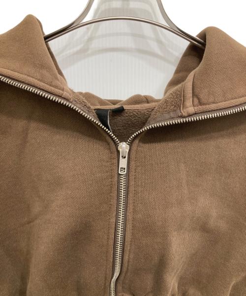 entire studios（エンタイアスタジオ）ENTIRE STUDIOS (エンタイアスタジオ) CROPPED FULL ZIP ブラウン サイズ:XXSの古着・服飾アイテム