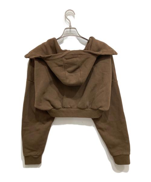 entire studios（エンタイアスタジオ）ENTIRE STUDIOS (エンタイアスタジオ) CROPPED FULL ZIP ブラウン サイズ:XXSの古着・服飾アイテム